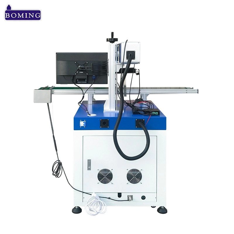 50w CCD camera co2 laser marking machine with conveyor