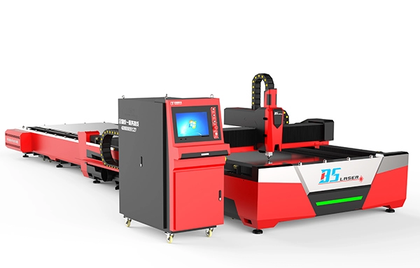 Open Fiber Laser Cutter with Automatic Pallet Changer No Cover