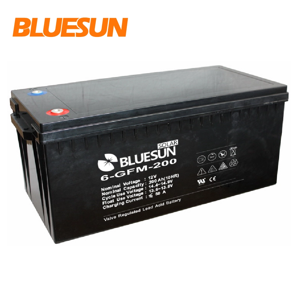 Solar energy use 12v 200ah rechargeable batteries and charger