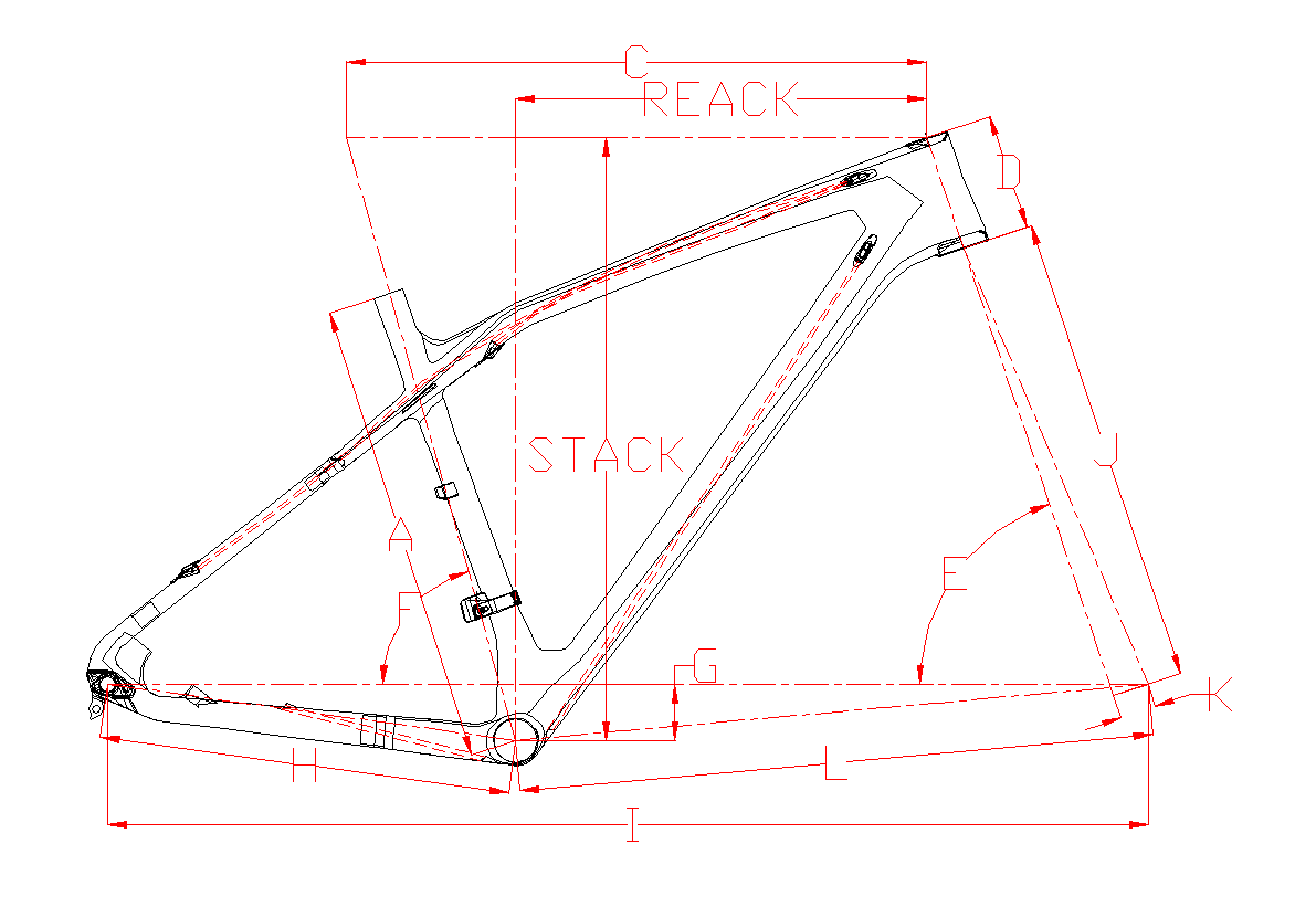 Carbon Hardtail Bike Frame