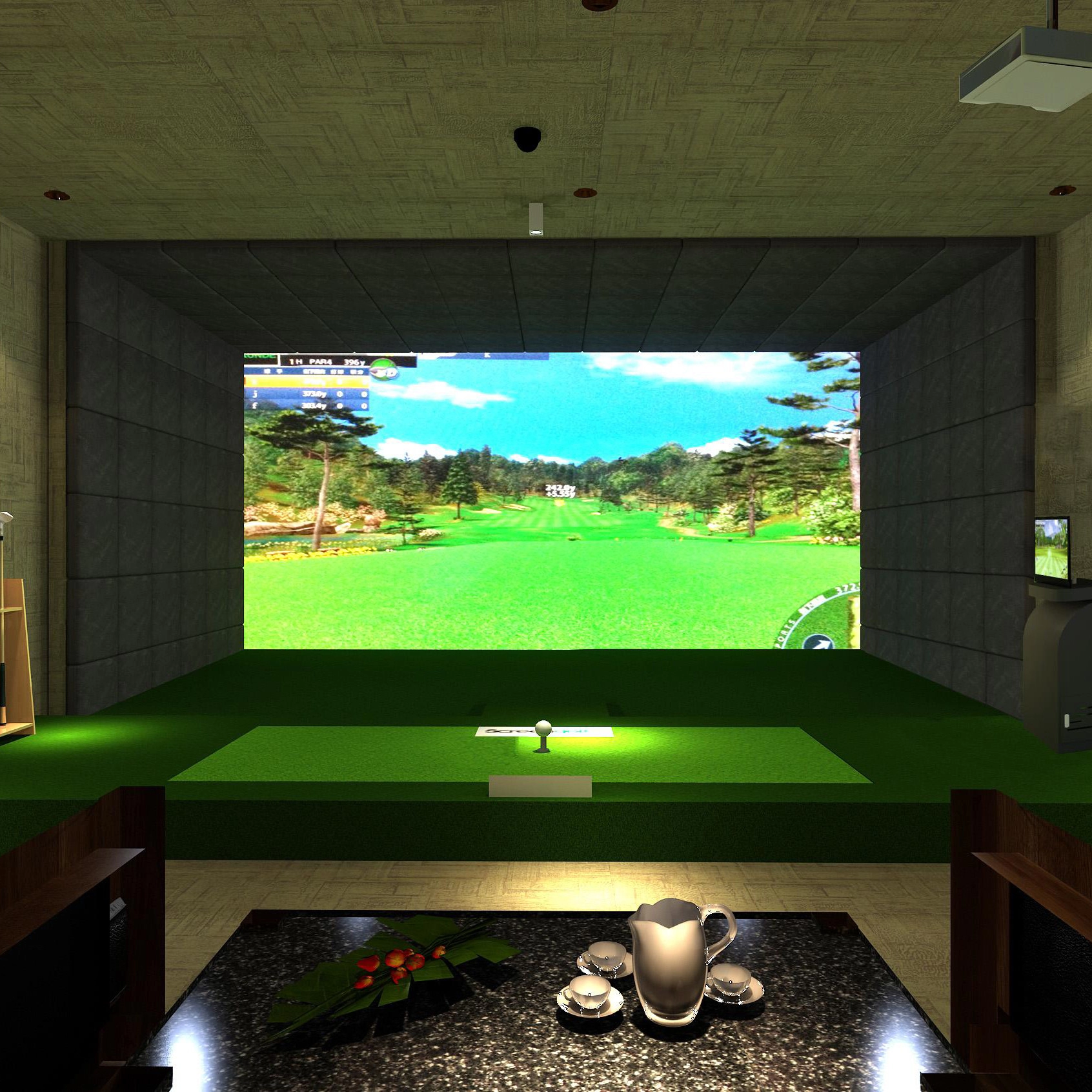 9'*10' Golf impact screen/simulator projection screen