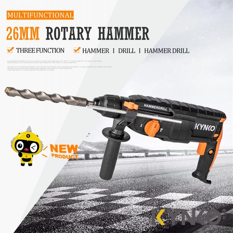 26mm Professional 3-mode Light Rotary Hammer with Reverse Function