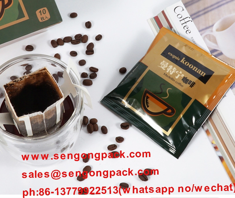 Ultrasonic Drip Costa Rica Coffee Bag Packing Machine with Outer Envelop