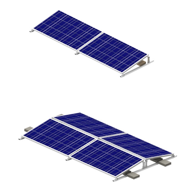 Flat Roof Solar Panels Ballasted Mounting Brackets