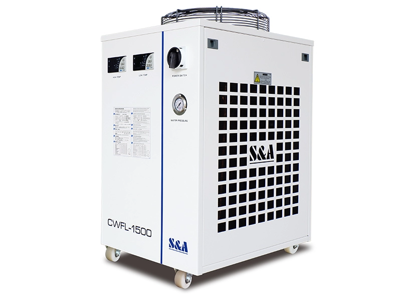 Water chiller units CWFL-1500 with environmental refrigerant for fiber lasers