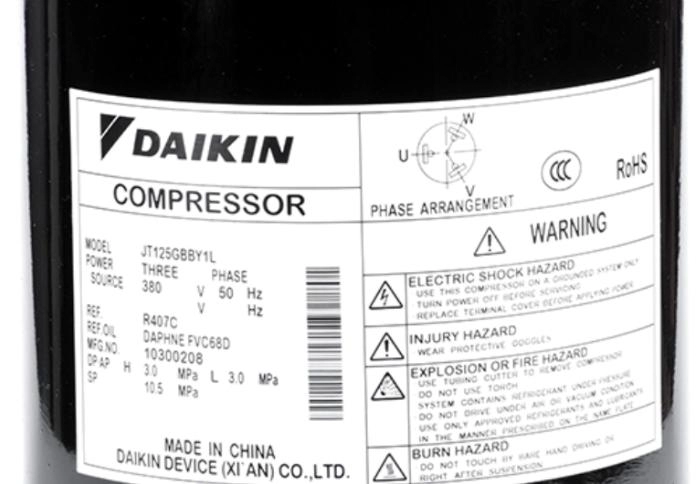 R407C  3HP Daikin Commercial Scroll Compressors