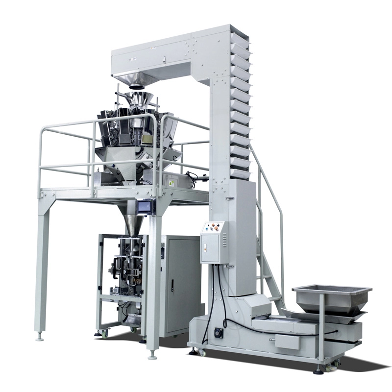 Multihead weigher automatic Puffed Food Shrimp Chips Packaging Machine