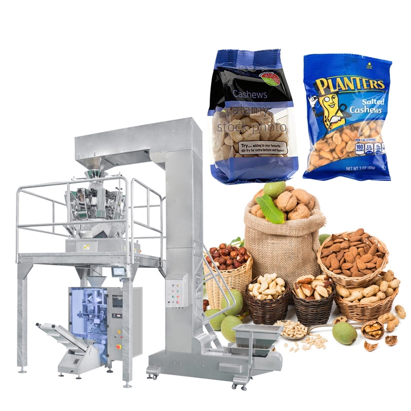Multihead weigher High speed Nut Chips popcorn dried shrimps Puffed Food Packaging Machine