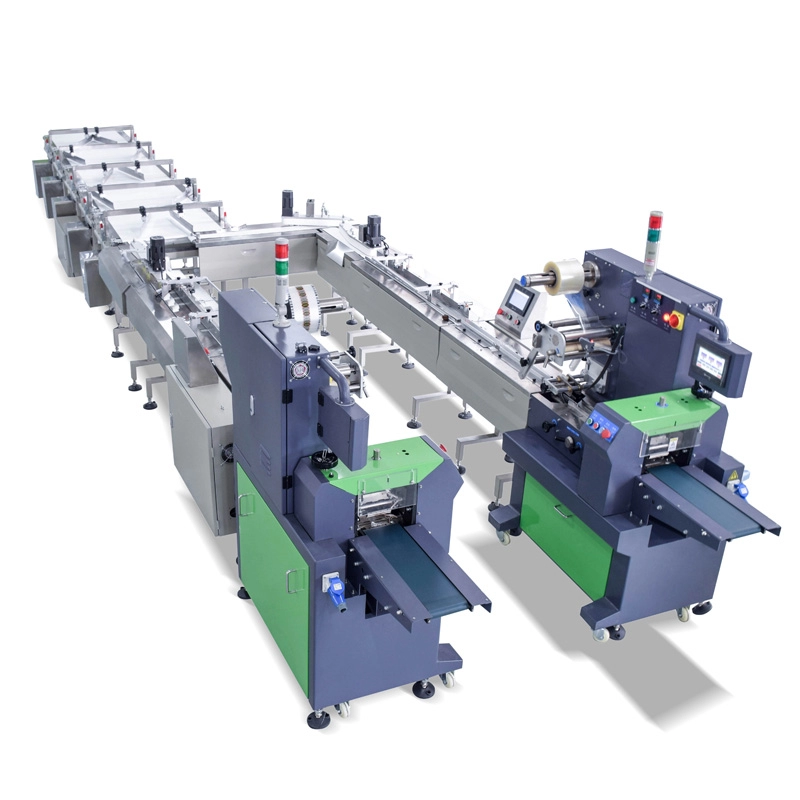 Multi-function automatic food wafer feeding and packaging line