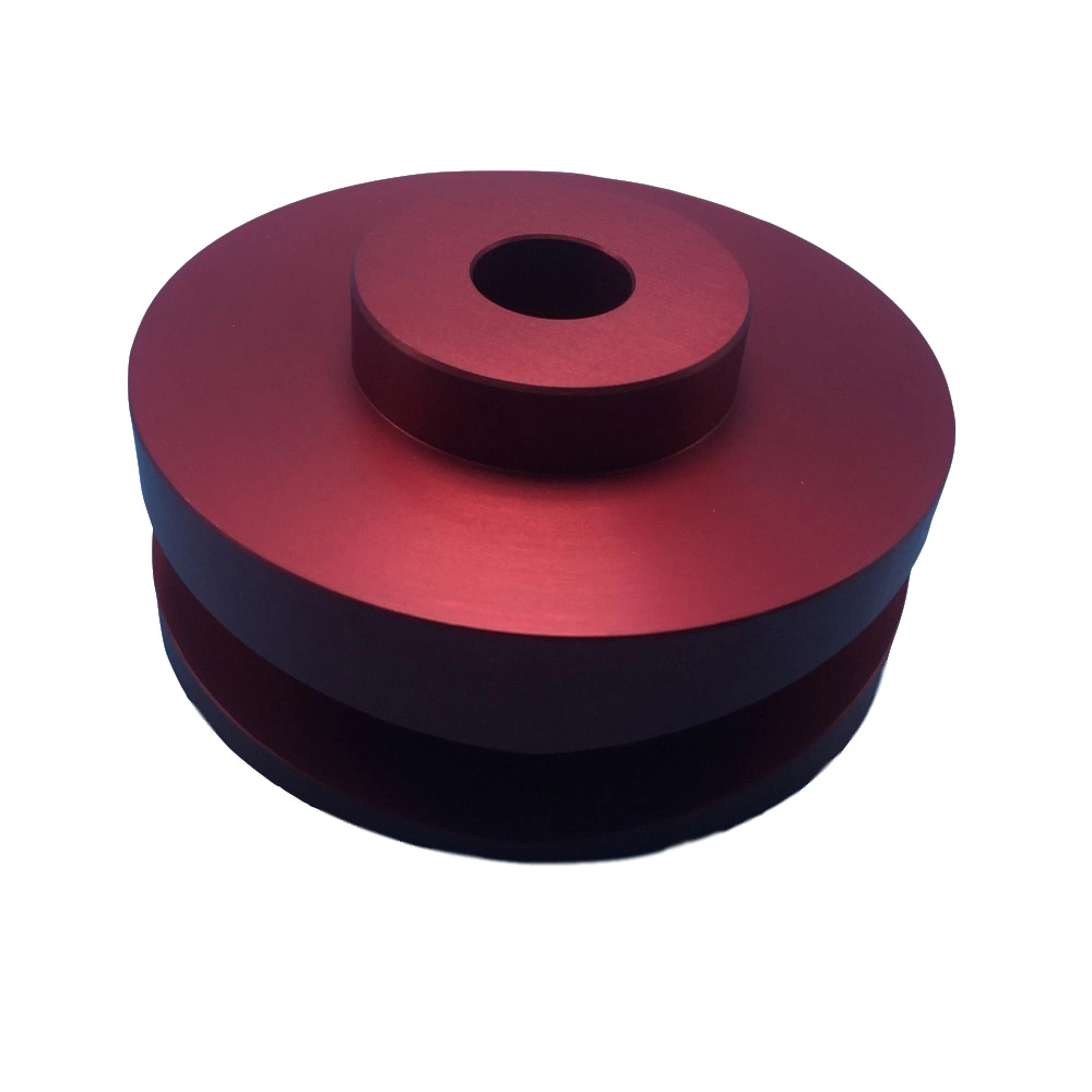 Cnc Lathe Precision Machined Aluminum Parts, The Surface Is Anodized Red