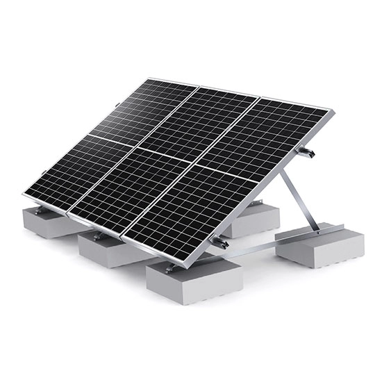 Flat Roof Solar Panel Mounting Structure System