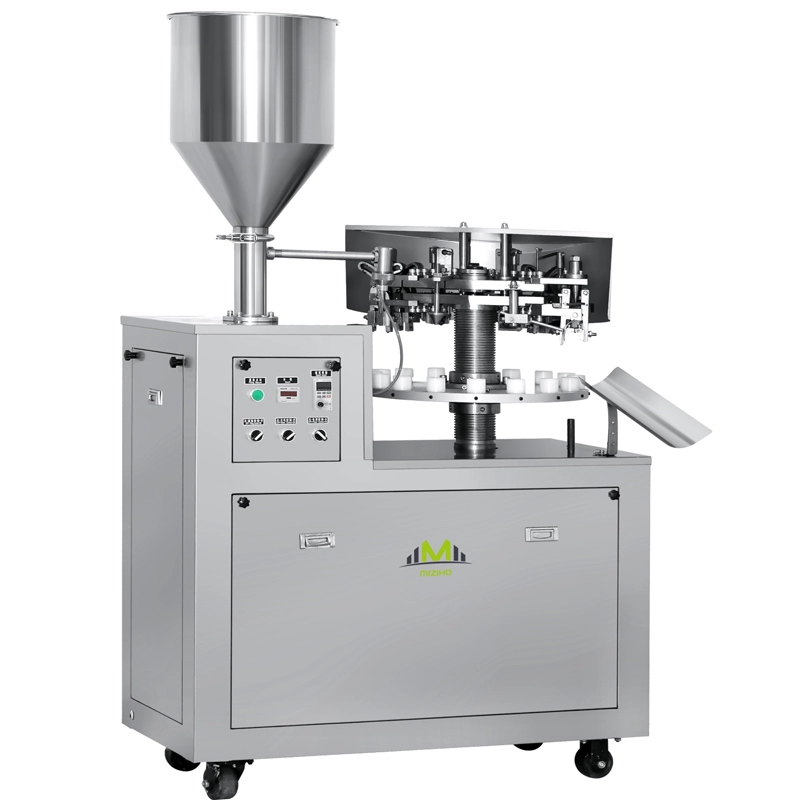 Semi automatic medical ointment aluminum tube filling and sealing machine