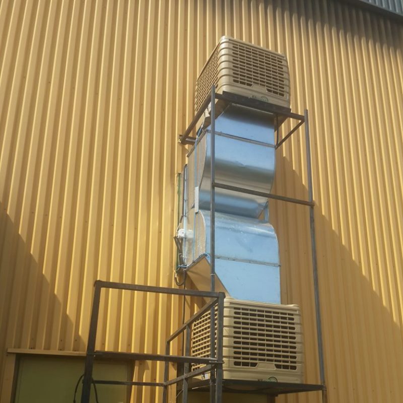 Low Carbon Big Airflow Cooler Industrial Air Cooler China Roof Mounted Evaporative Air Cooler Manufacturers