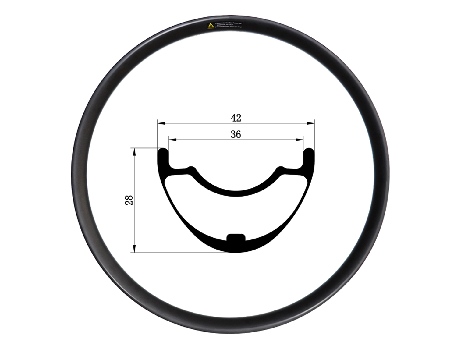 42mm Wide Carbon Mountain Bike Rims For EN And DH