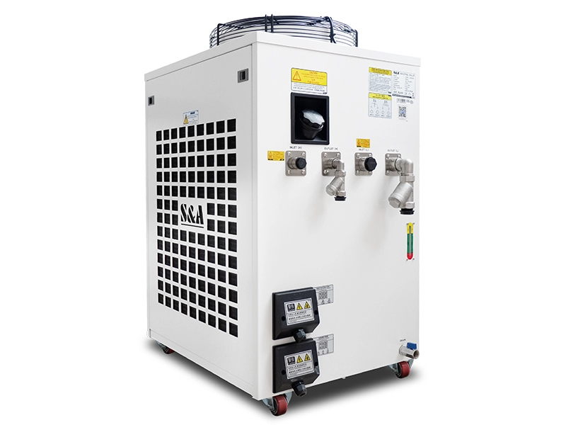 Industrial chiller for metal-cutting machinery