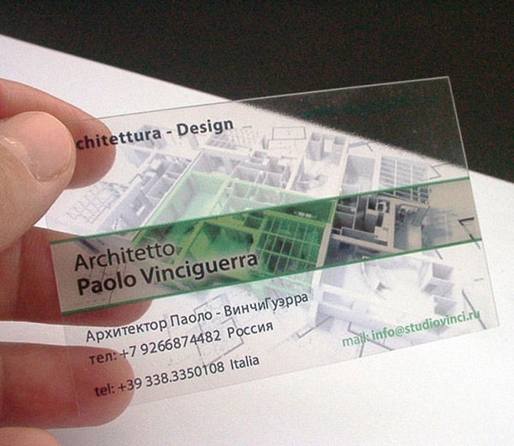 Full Color Printing PVC Transparent Business Card