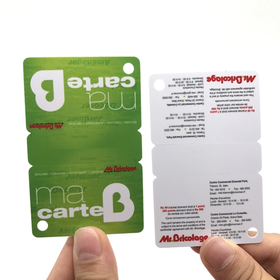 Plastic 3 Up Membership Tags PVC Combo Cards