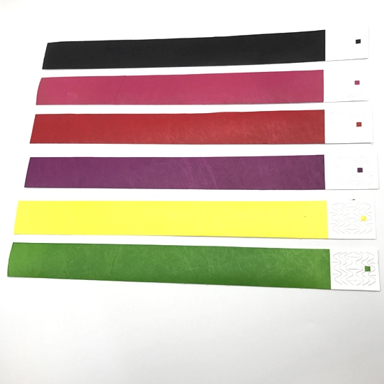 Colorful Disposable Tyvek RFID Wristband For Advertising