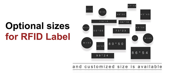 Long range ISO 15693 ICODE SLIX Library RFID label with 3M adhesive sticker