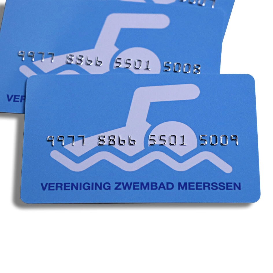 13.56MHz RFID FM08 PVC Loyalty Cards With Embossed  Numbering