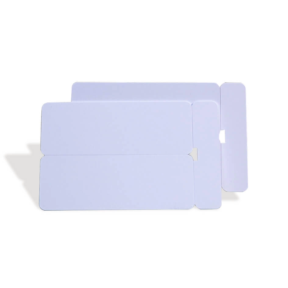 CR80 30 Mil 2-Up Key Tag PVC White Blank Cards