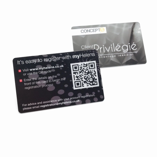 CMYK Printed Plastic Card With QR Code Thermal Printing For Membership Management