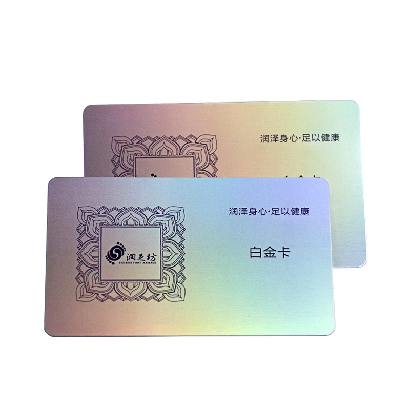 Luxury Holographic Rainbow Laser Plastic PVC Cards