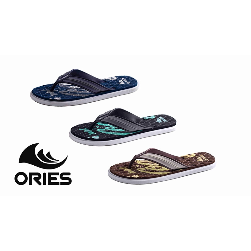 Embossed Insole Design With Wide Strap Mens Memory Foam Slippers