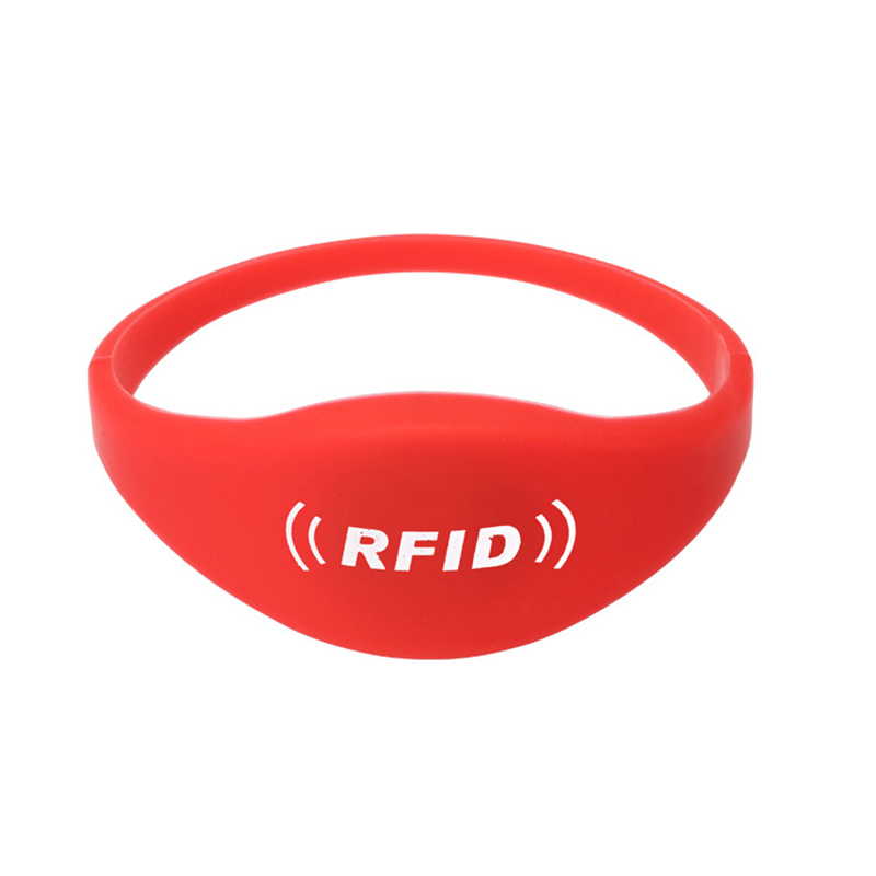 13.56Mhz RFID I-CODE SLI Red Silicone Wristband Bracelets