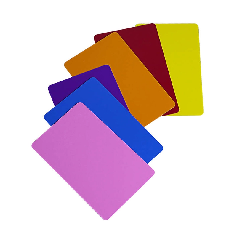 Plastic Colored Blank CR80 PVC Cards