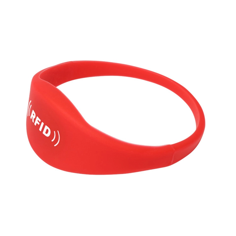 13.56Mhz RFID I-CODE SLI Red Silicone Wristband Bracelets