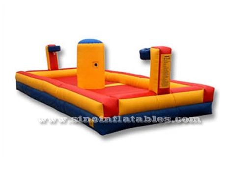 Commercial grade funny basketball sports inflatable bungee run made of lead free material