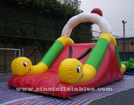 Custom made indoor kids inflatable caterpillar slide made of 0.55mm pvc tarpaulin
