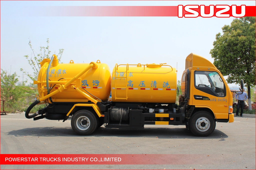 6000Liter Philippines Isuzu Sewer Cleaning Combination Vacuum Jetting Trucks
