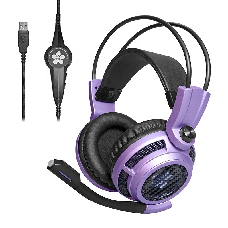 Somic G941 Virtual 7.1 surround sound headset gaming headphone with mic purple