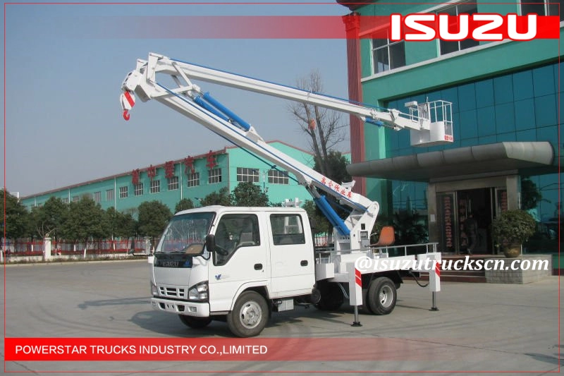 14m Telescopic Bucket Truck Isuzu Man Lifting Equipment