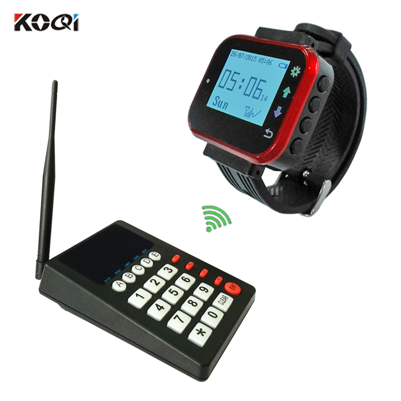 kitchen call waiter system wireless wrist pager 433.92mhz