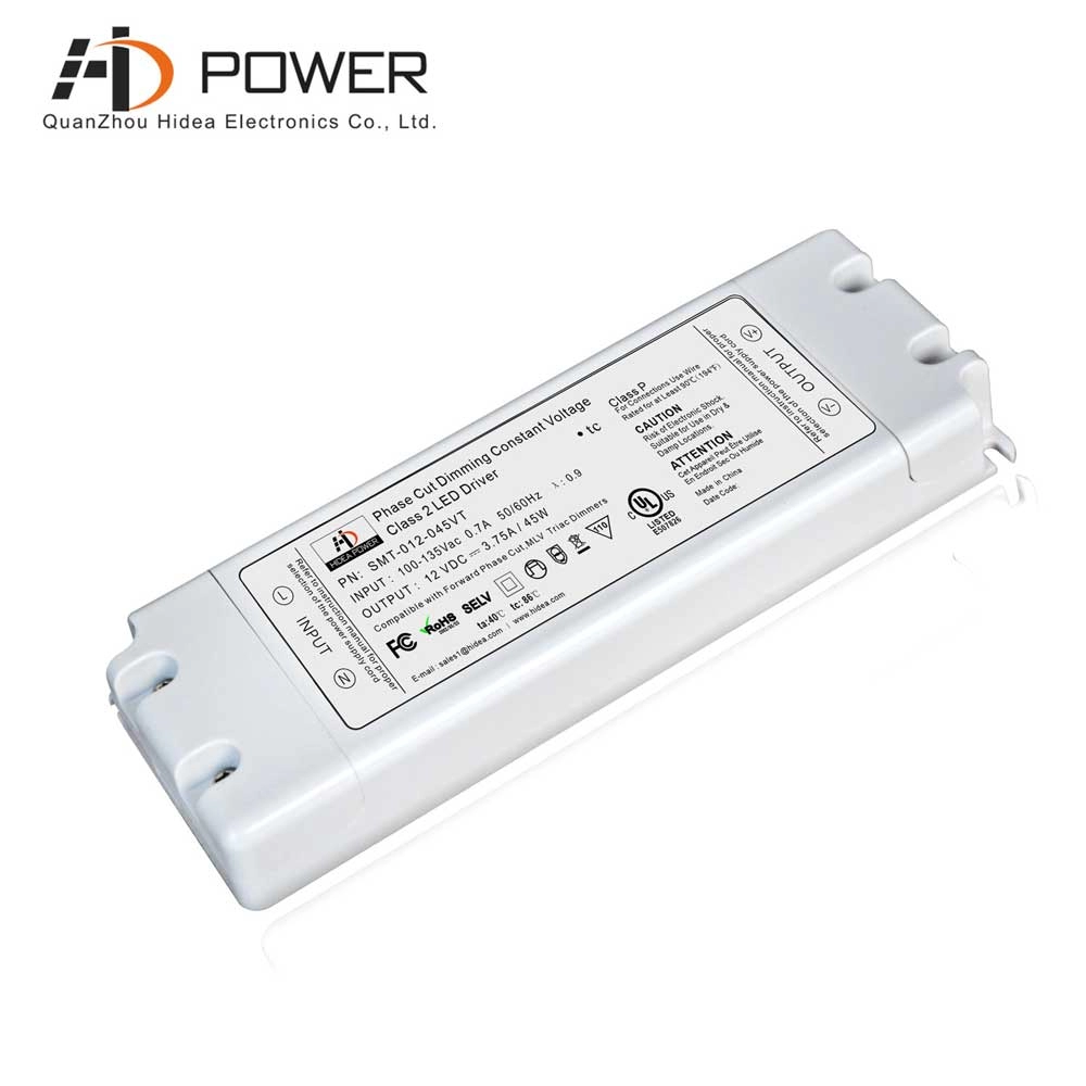 IP20 45w 12vdc Dimmable Led Driver SAA Constant Voltage Led Strip Lights