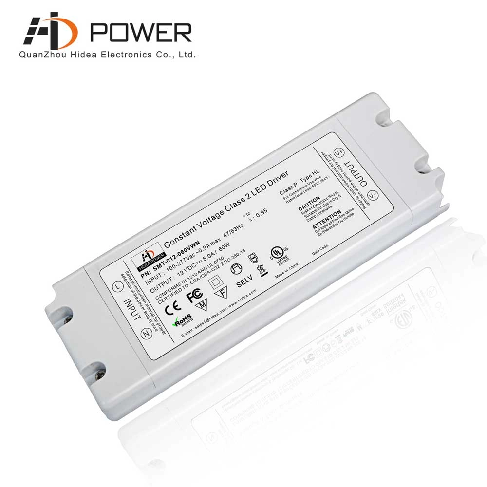 UL listed 60w led driver led light transformer 12v dc