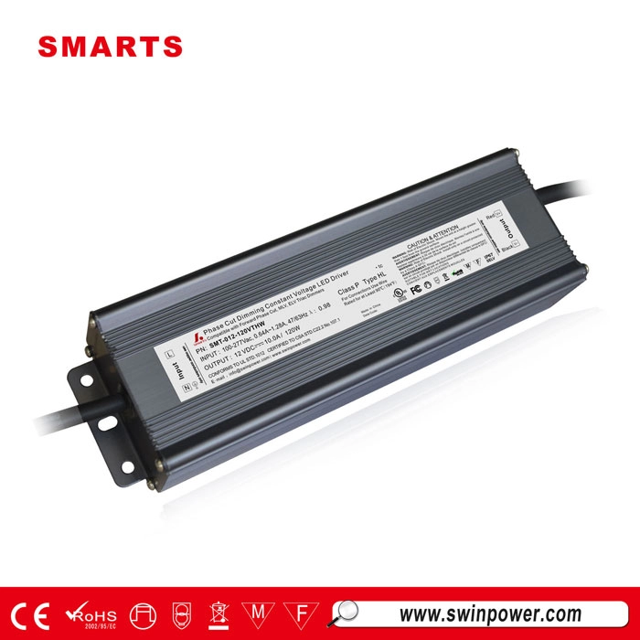 SMARTS power supply 277v ac 12vDC triac dimmable led driver 120w with ULROHS