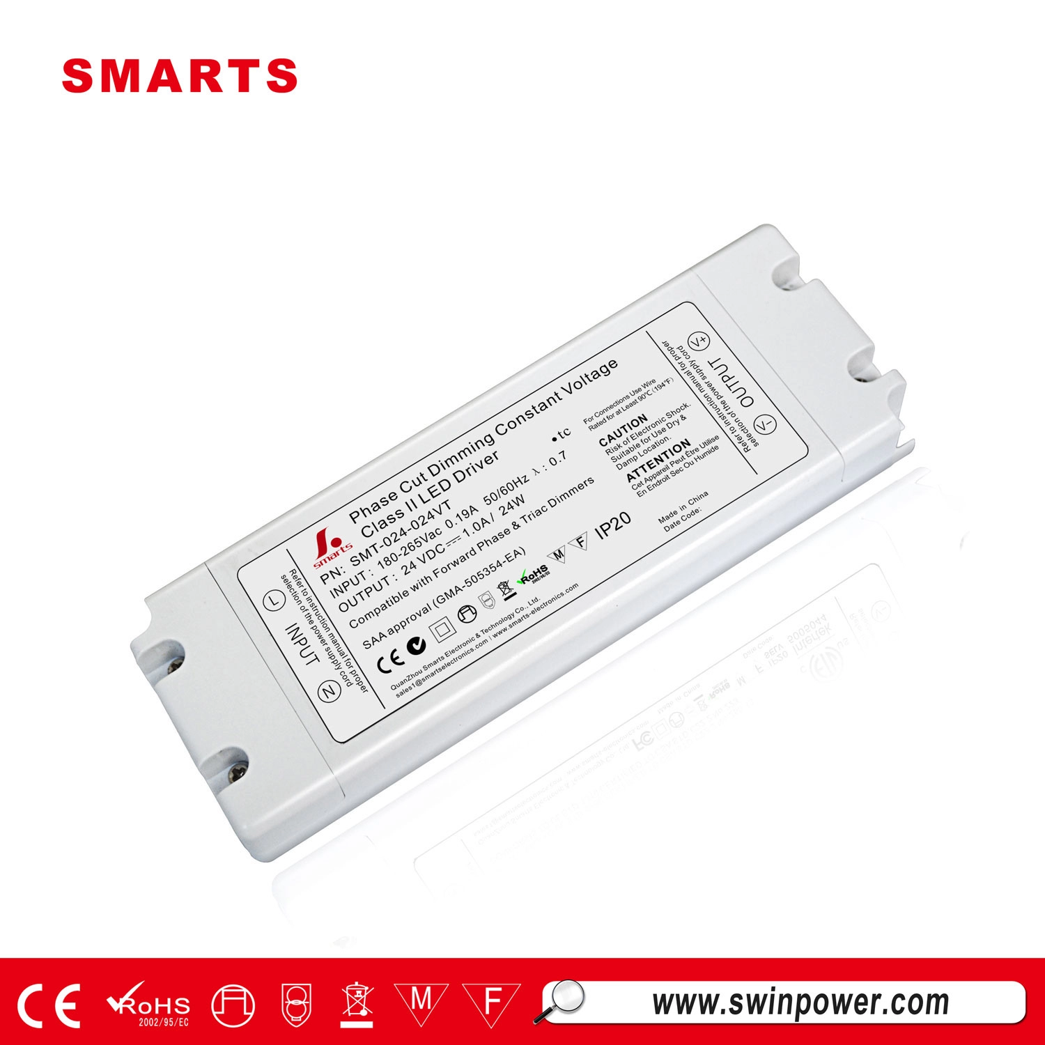 24v 24w Constant Voltage Triac Dimmable Led Power Supply