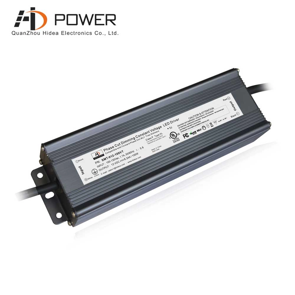 24v 100w constant voltage triac dimmable led driver UL listed