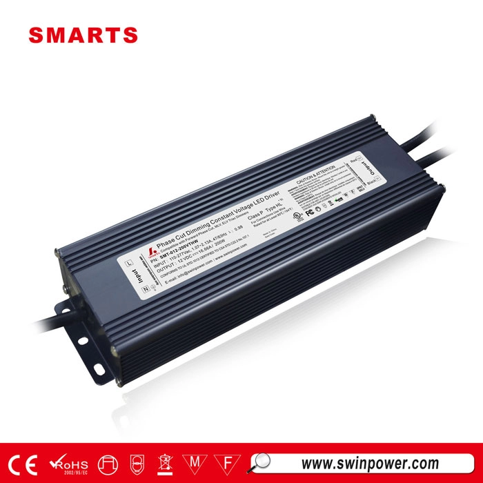 UL CE ROHS listed led power supply 12v 200w push dimming led driver