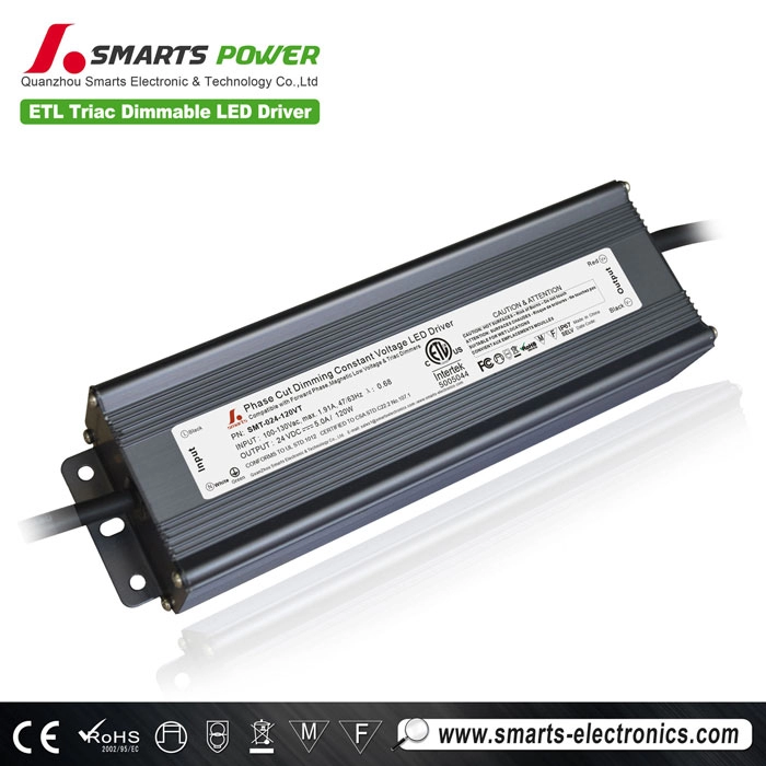 high power 24v 120w triac dimmable LED driver for outdoor lamp