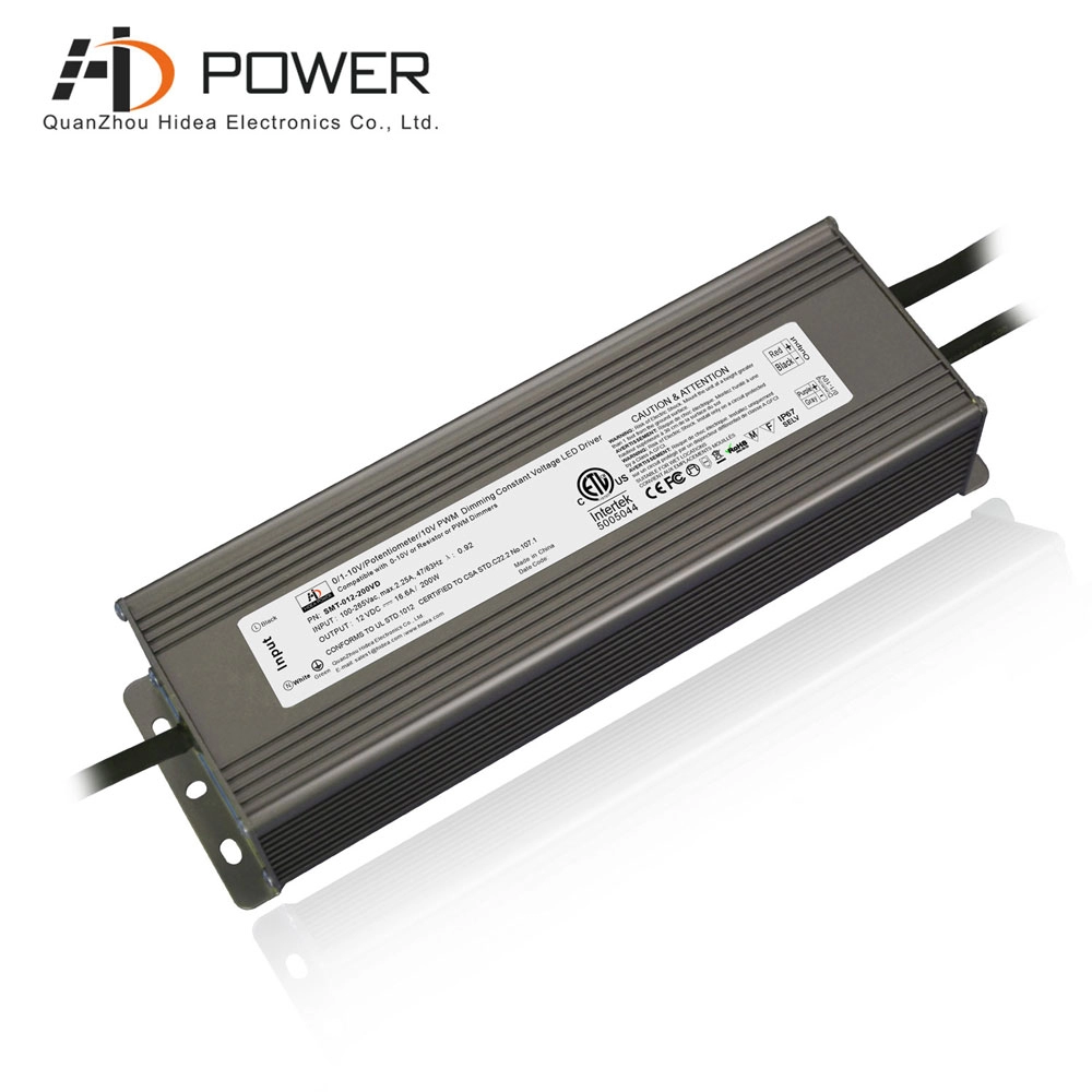 ETL CE listed 12v 200w dimmable led driver