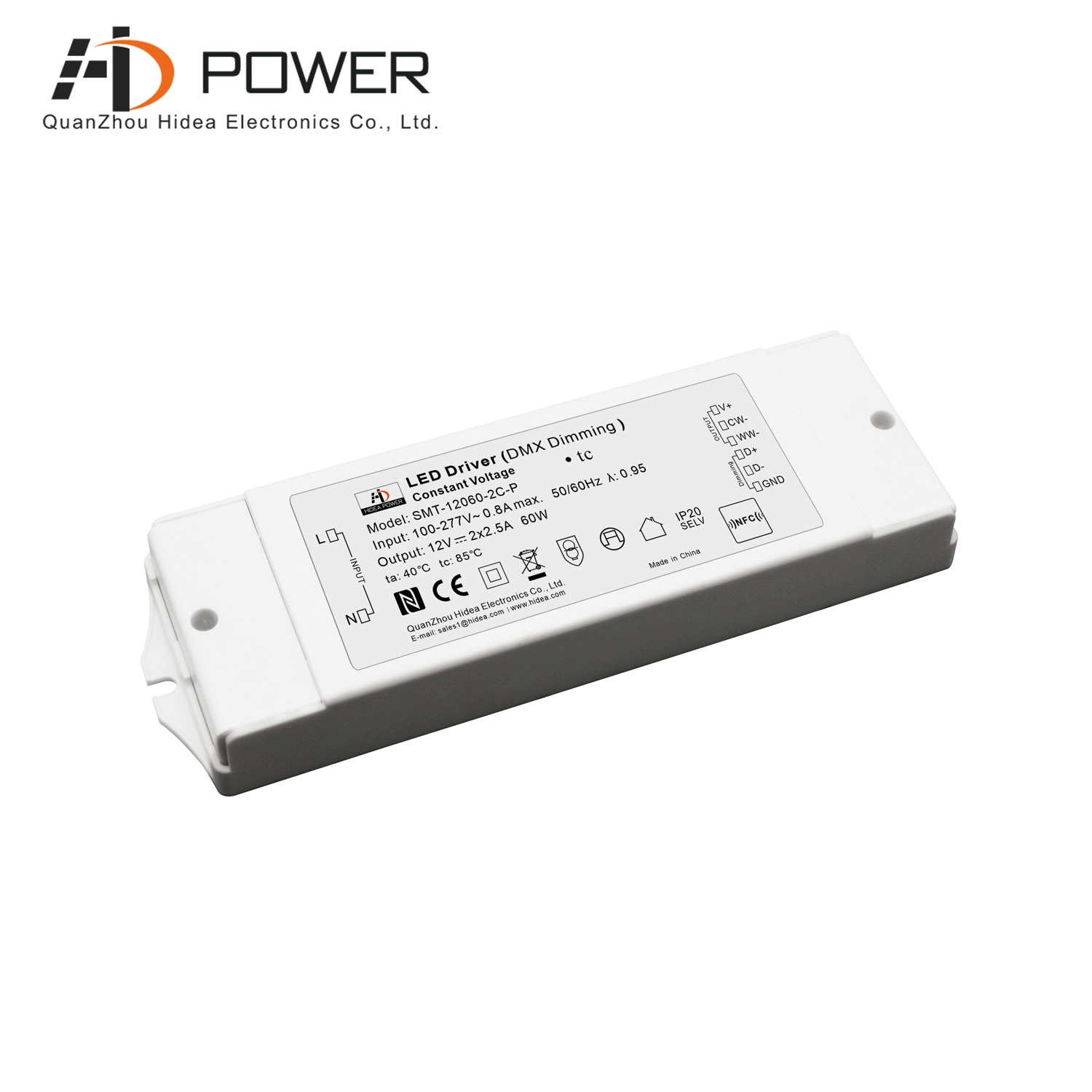 60w dmx driver rgb led dimmable power supply