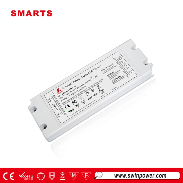 60W LED Power Supply 100-277V AC Input  UL listed for LED strip