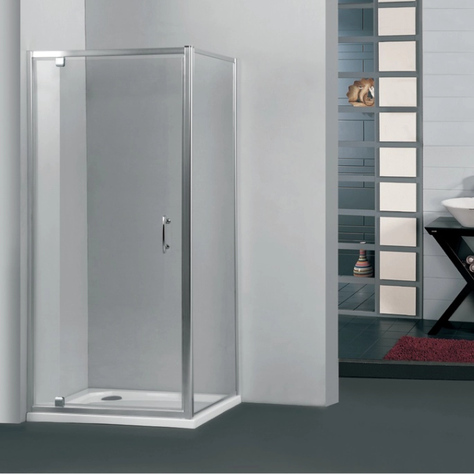 square pivot shower screen with return panel