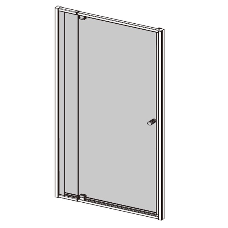 In-line front pivot shower screen