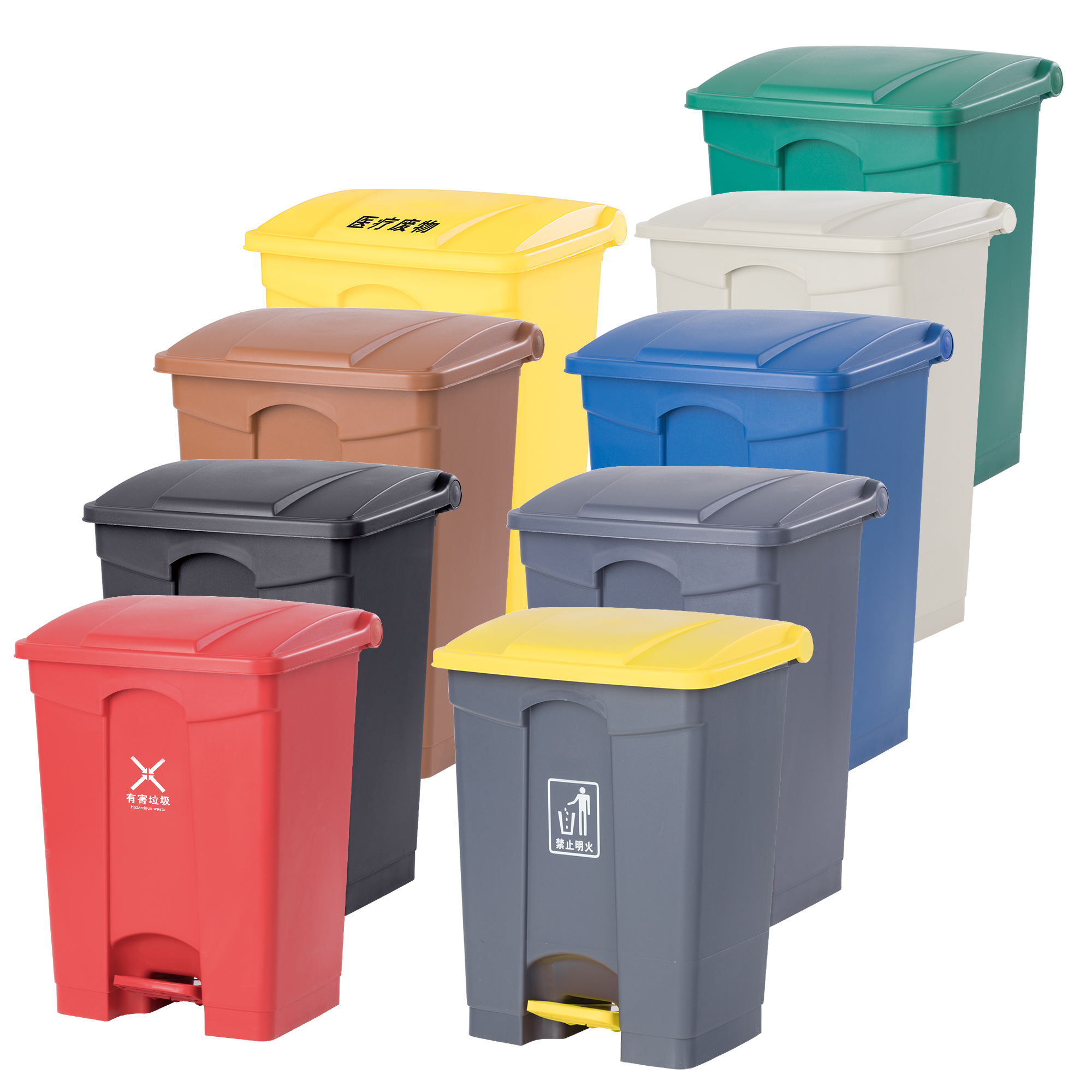 68L Commercial Recycle Trash Cans